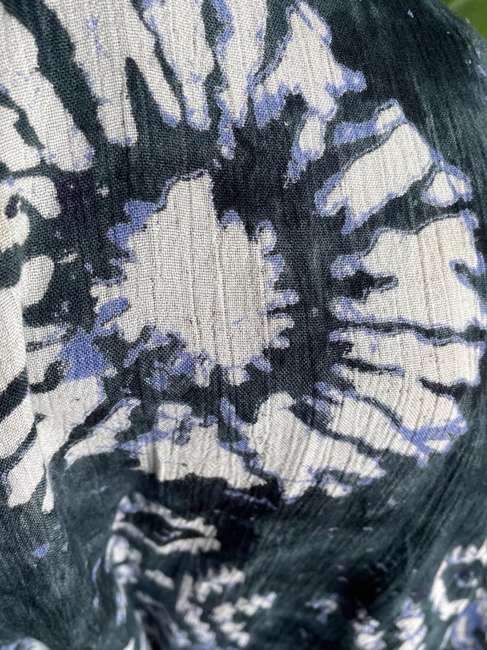 FREE PEOPLE Darjeeling Tie-Dye Swing Dress Black White Blue Like New Festival M - Picture 14 of 16
